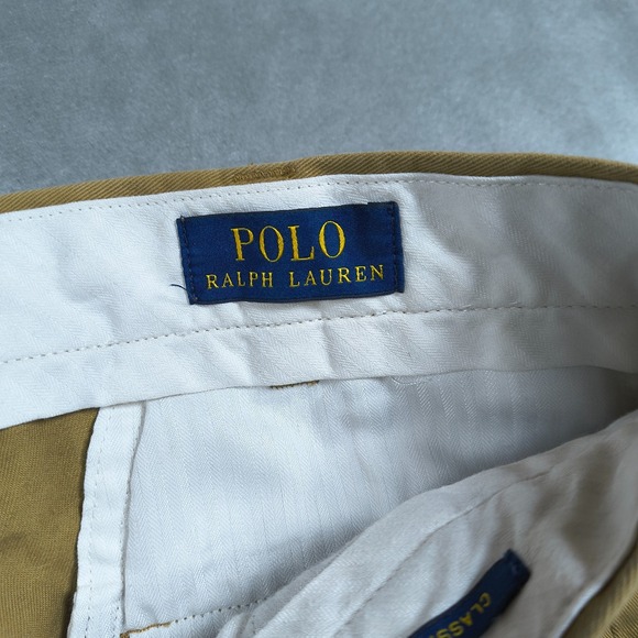 Polo Ralph Lauren Chino Pants Mens 36x28.5 Tan Khaki Classic Fit Cotton Trousers - Picture 5 of 13
